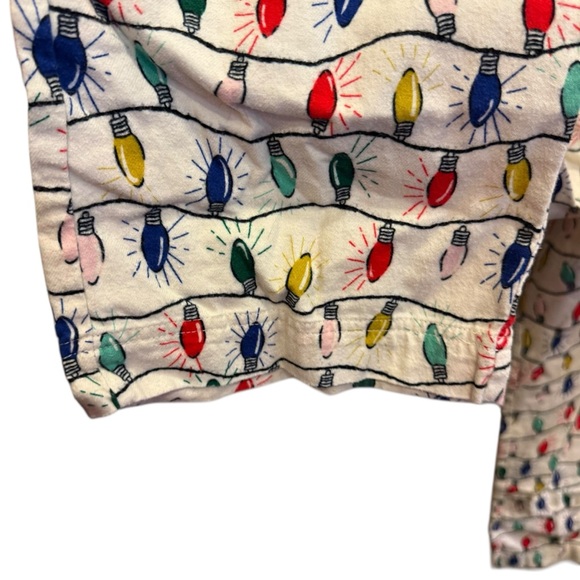 Hanna Andersson Adult Holiday Christmas Light Flannel Pajamas Sz L - Picture 3 of 13